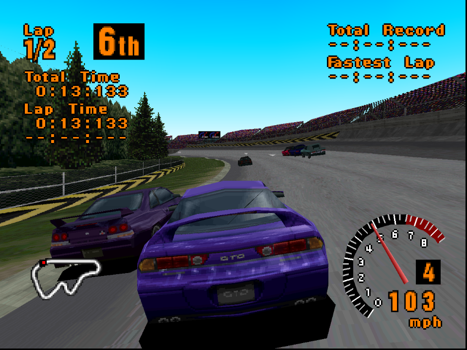 Gran Turismo 1 with the experimental GL renderer.