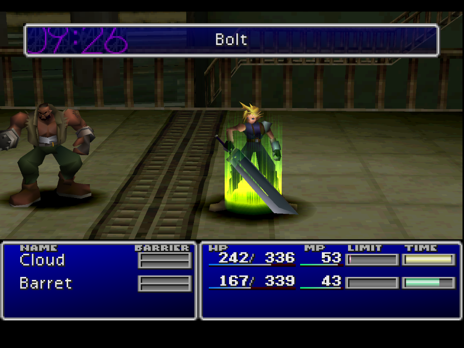 Final Fantasy VII using experimental GL renderer