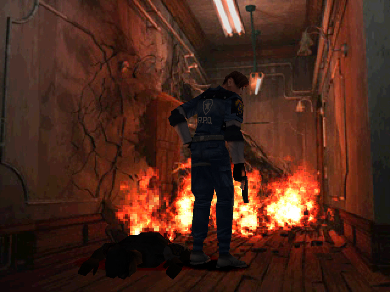Resident Evil 2 with the experimental GL renderer.