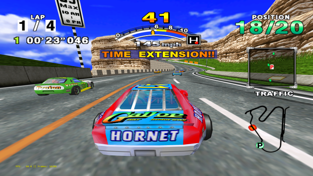 Daytona USA 2001 running at over 12K resolution on Reicast