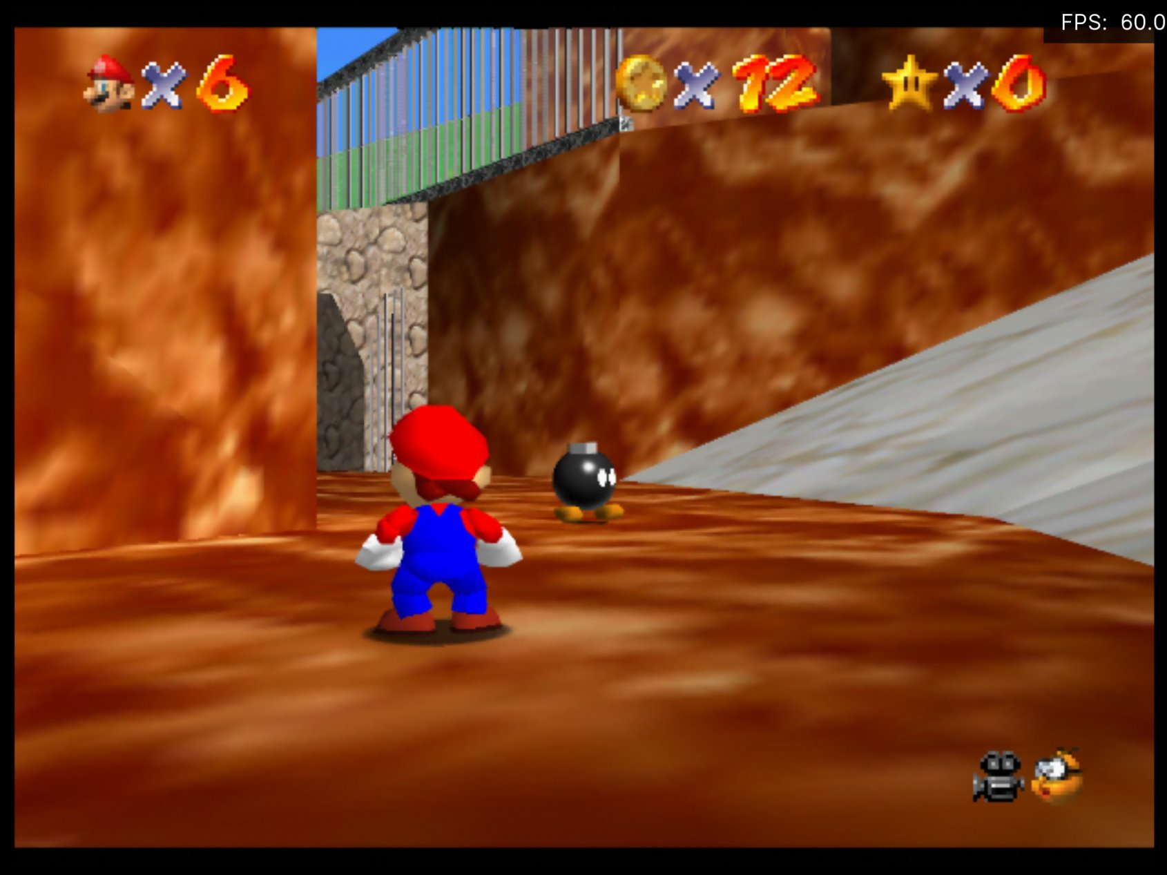 Super Mario 64 running on ParaLLEl RDP with 2x internal upscale