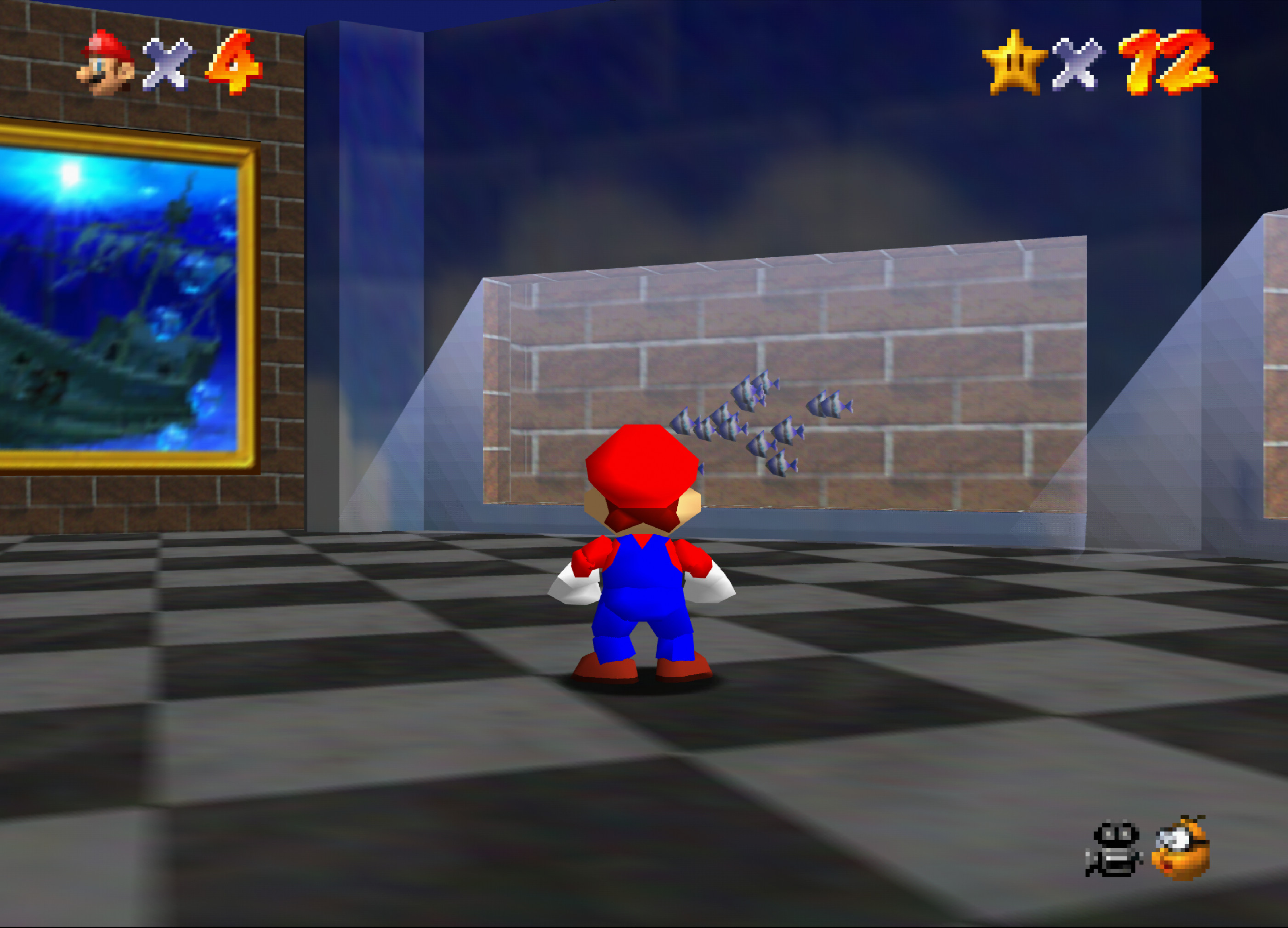 Super Mario 64 running on ParaLLEl RDP with 8x internal upscale