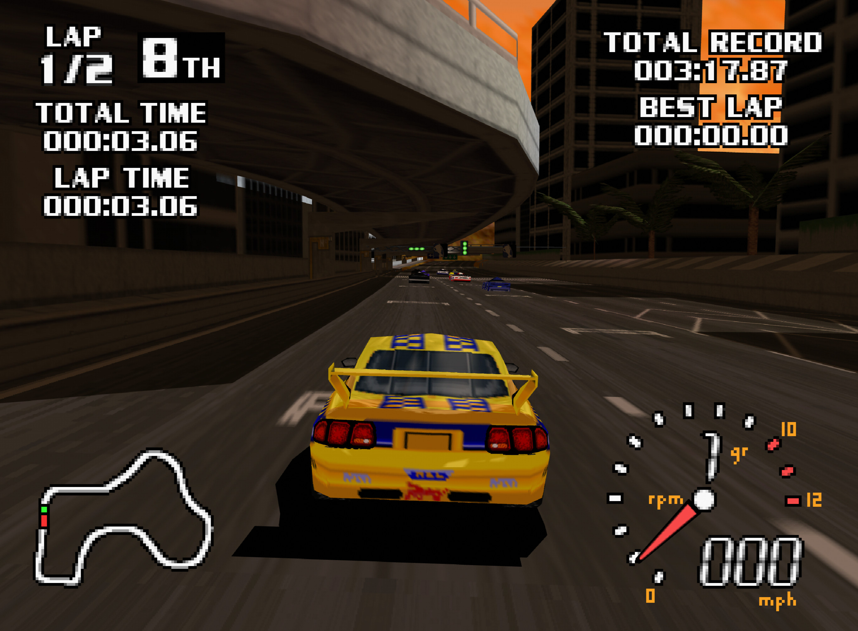 World Driver Championship running on ParaLLEl RDP with 8x internal upscale