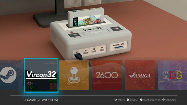 Vircon32 integrated in EmulationStation